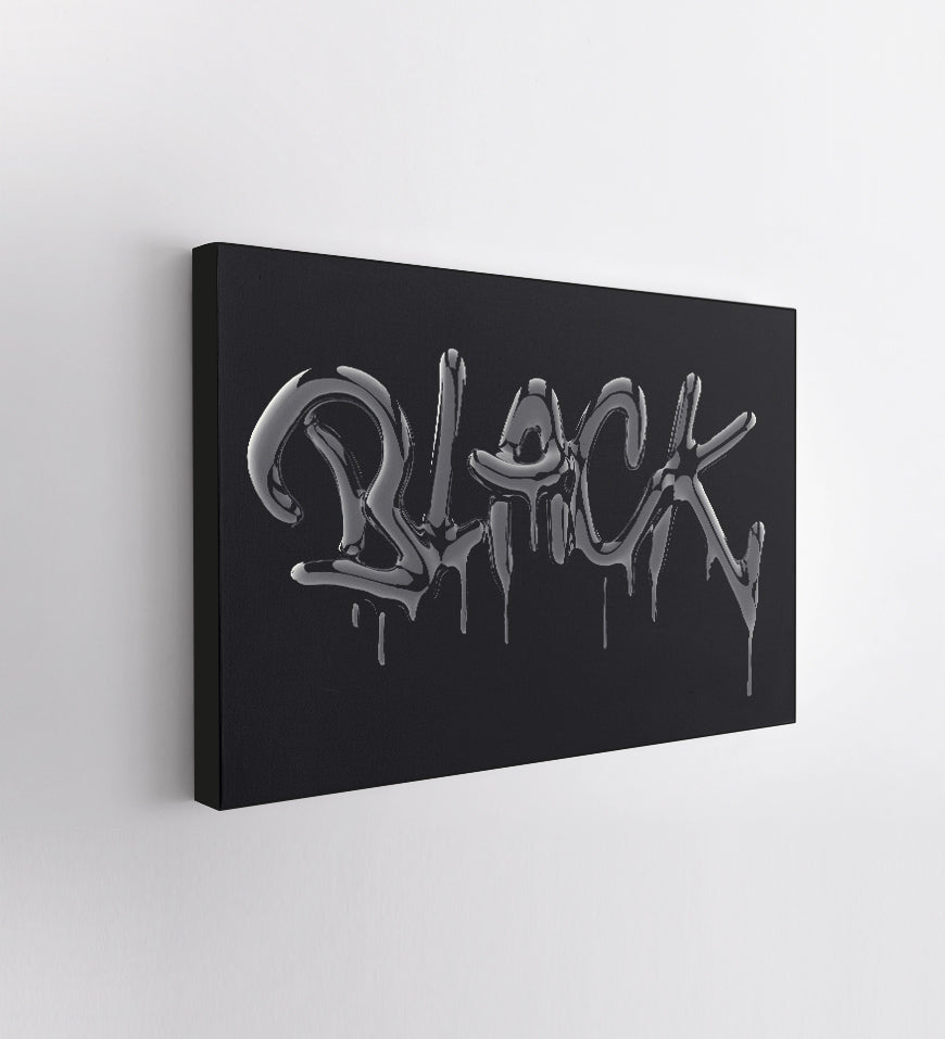 Black Typography Shape