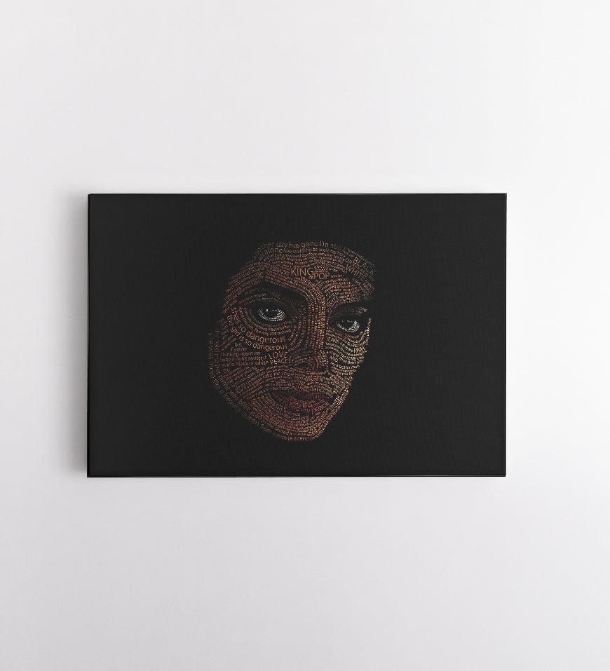 Michael Jackson Typographic Portrait