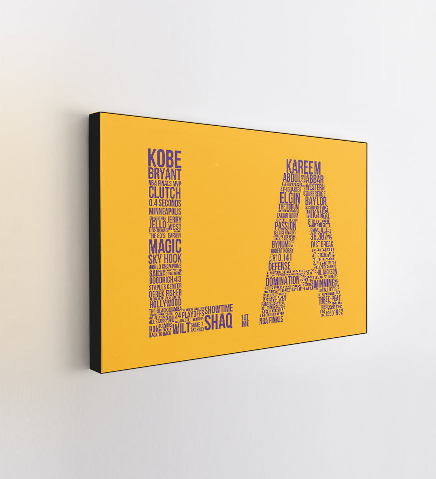 Nba Basketball Los Angeles Typographic