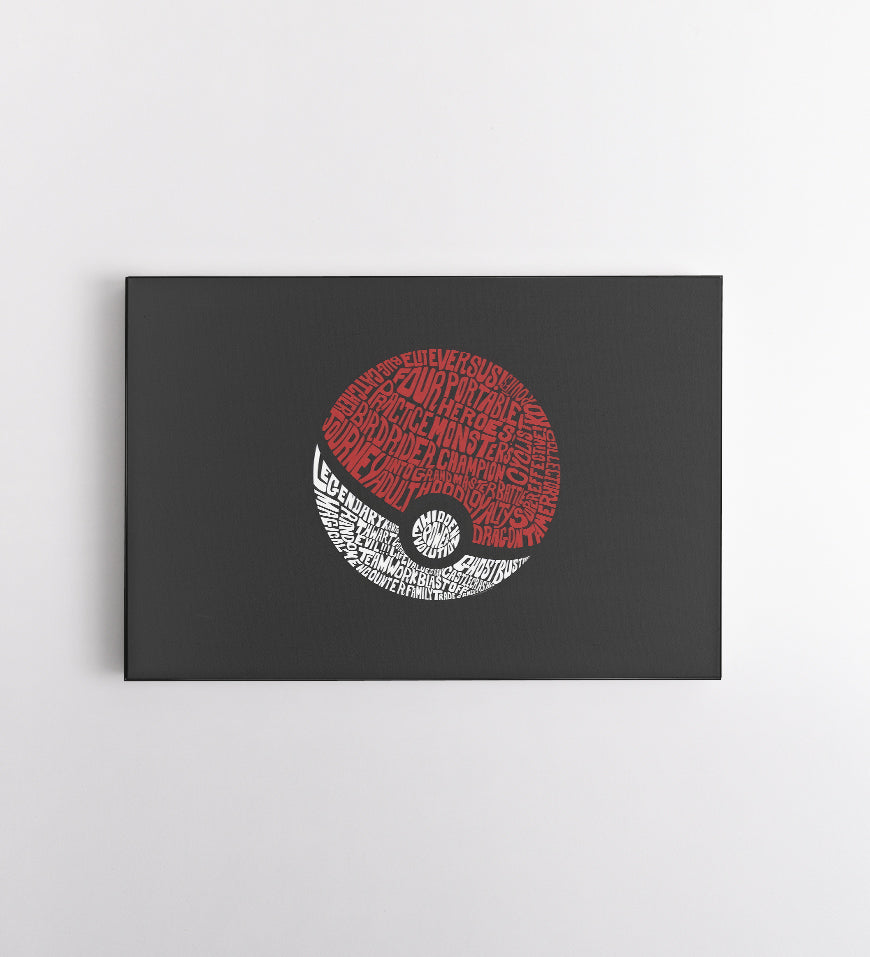 Pokemon Minimalistic Dark Typography