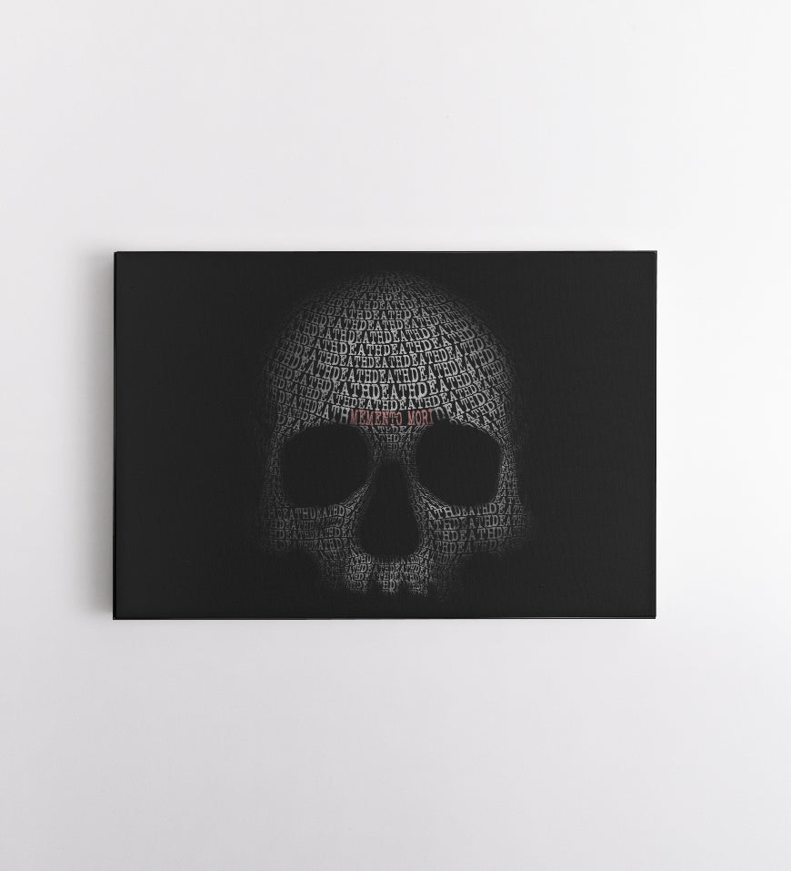 Dark skull typography