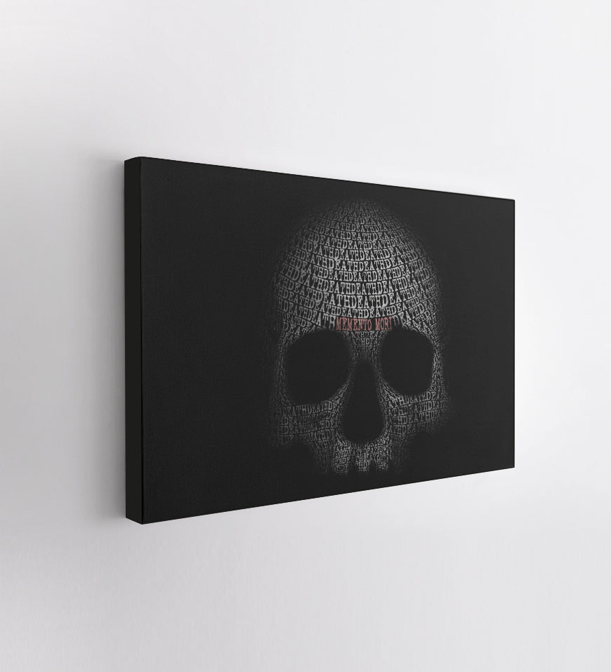 Dark skull typography