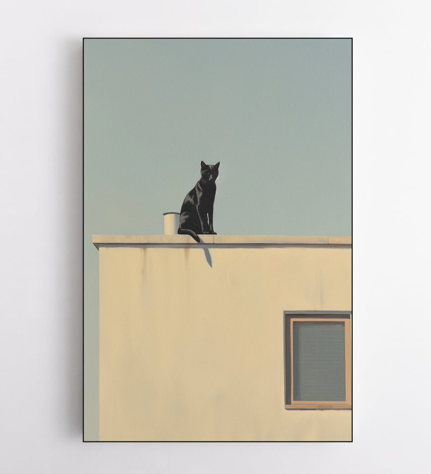 A Cat On The Rooftop