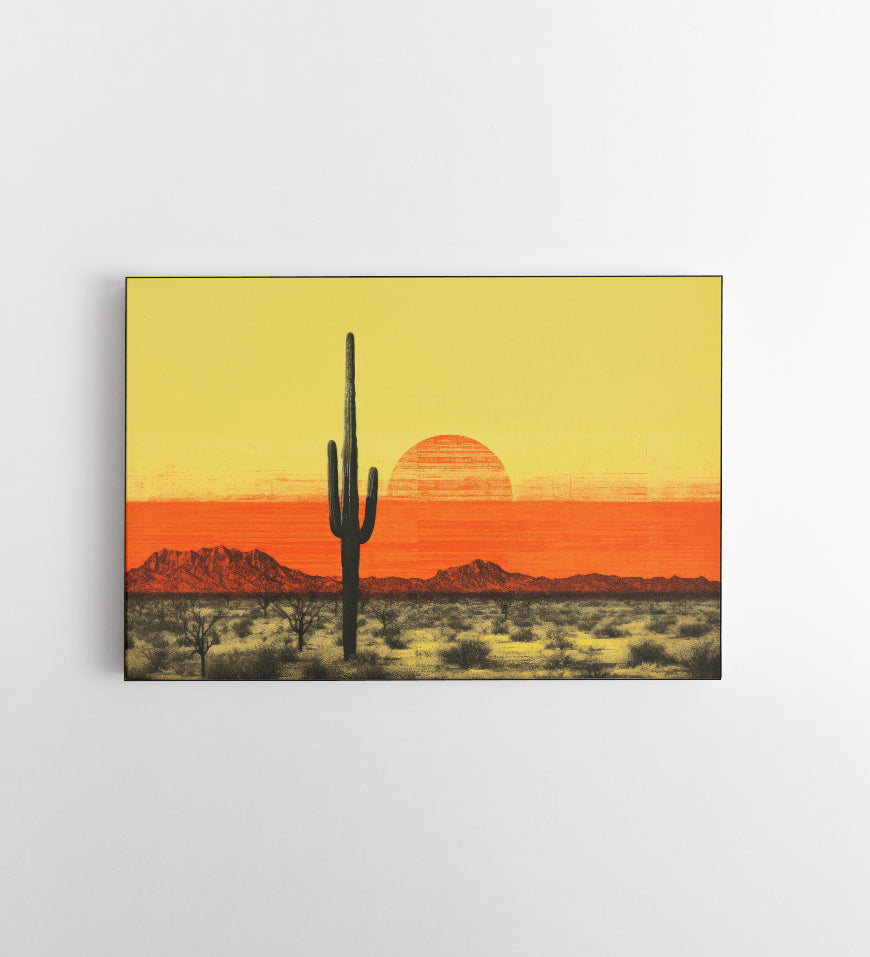 Desert Landscape with Saguaro Cactus