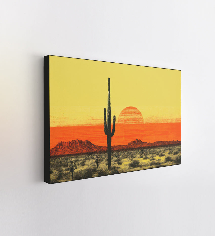 Desert Landscape with Saguaro Cactus