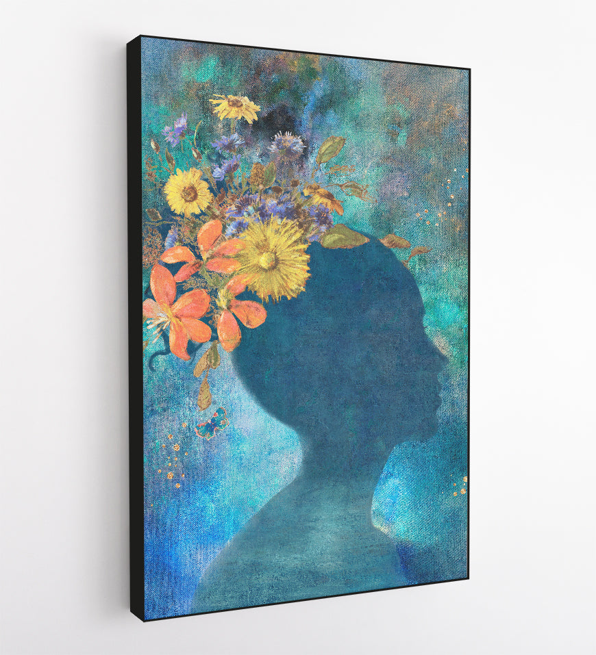 Woman Shadow with Flowers