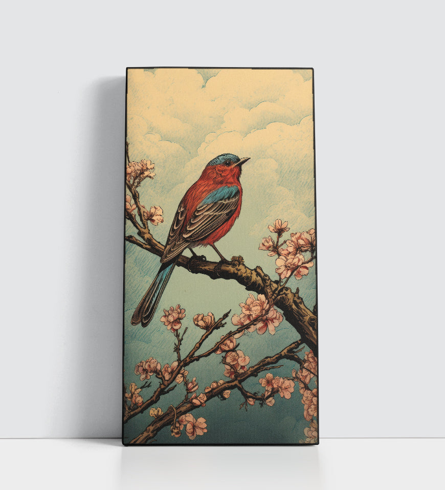 Flower Bird Painting Branch