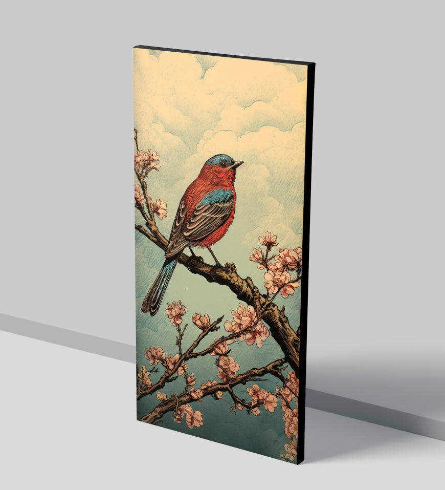 Flower Bird Painting Branch