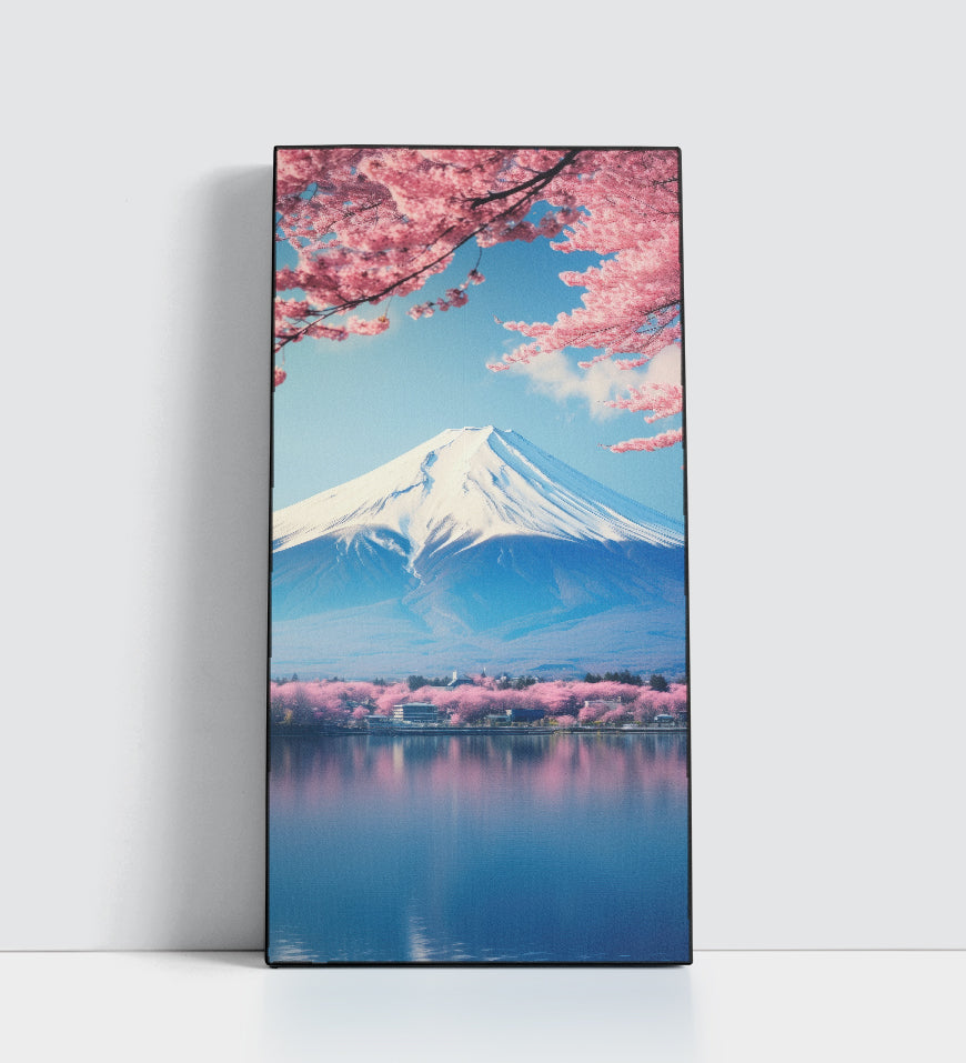 Fuji Mountain Background Landscape Outdoors Blossom