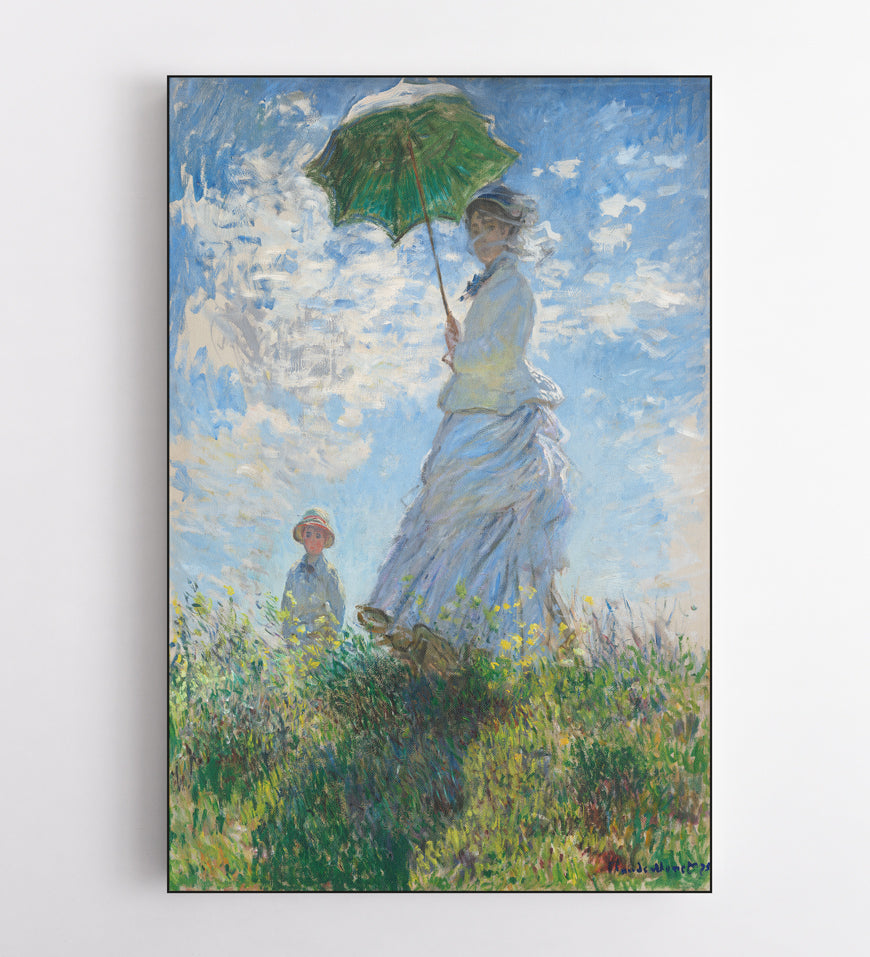 Claude Monet Woman with a Parasol - Madame Monet and Her Son (1875)