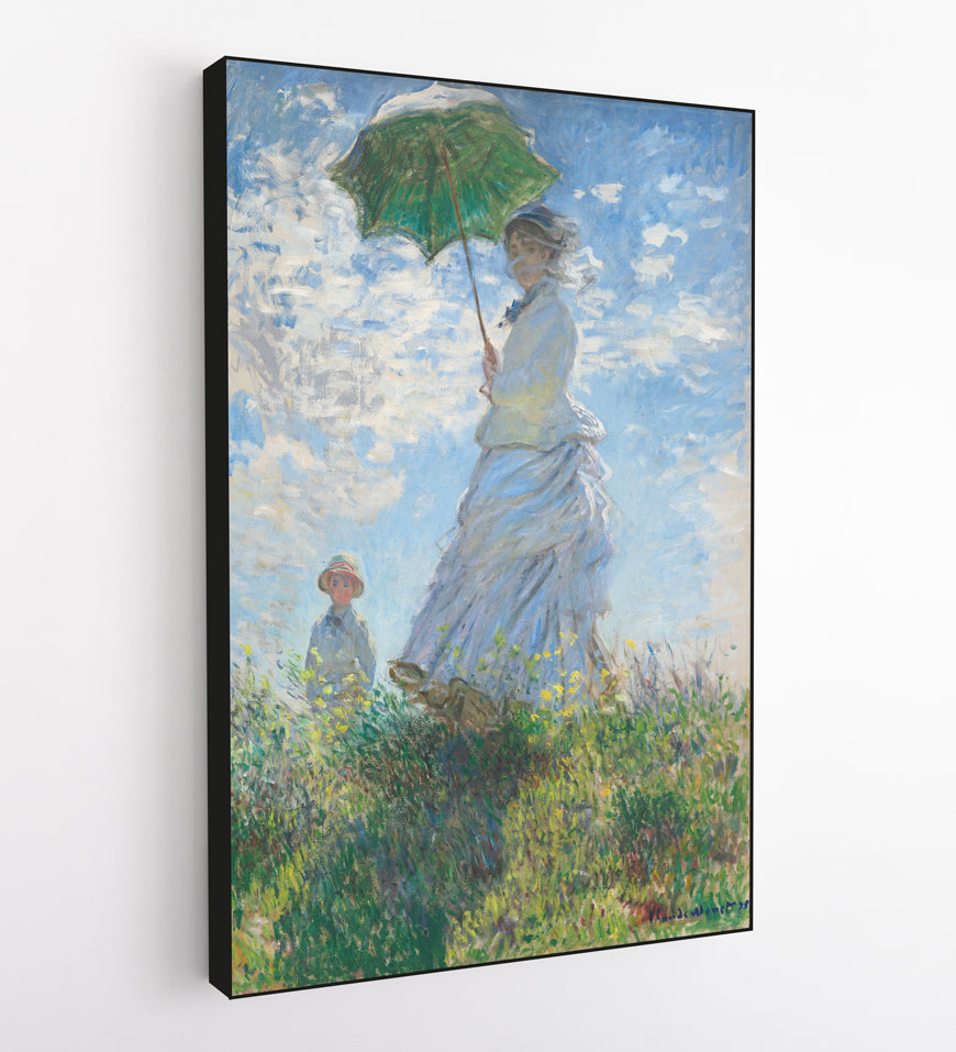 Claude Monet Woman with a Parasol - Madame Monet and Her Son (1875)