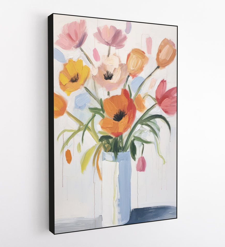 Flowers in White Vase