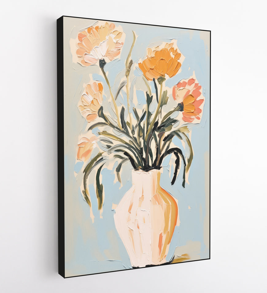 Oil Painting Flowers in Vase