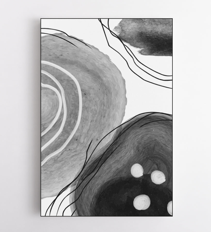 Abstract Watercolor Cover-4 Black White