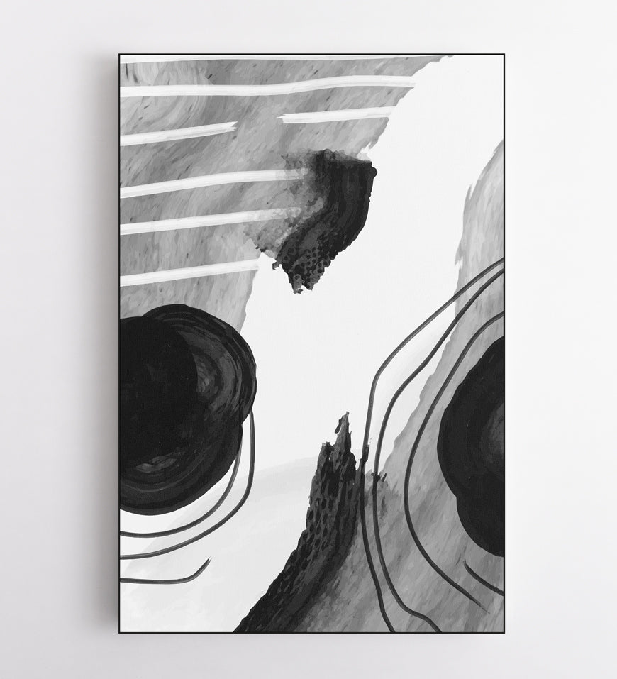 Abstract Watercolor Cover-5 Black White