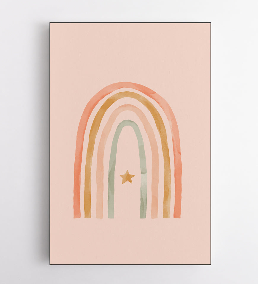 Watercolor Rainbow Kids Art