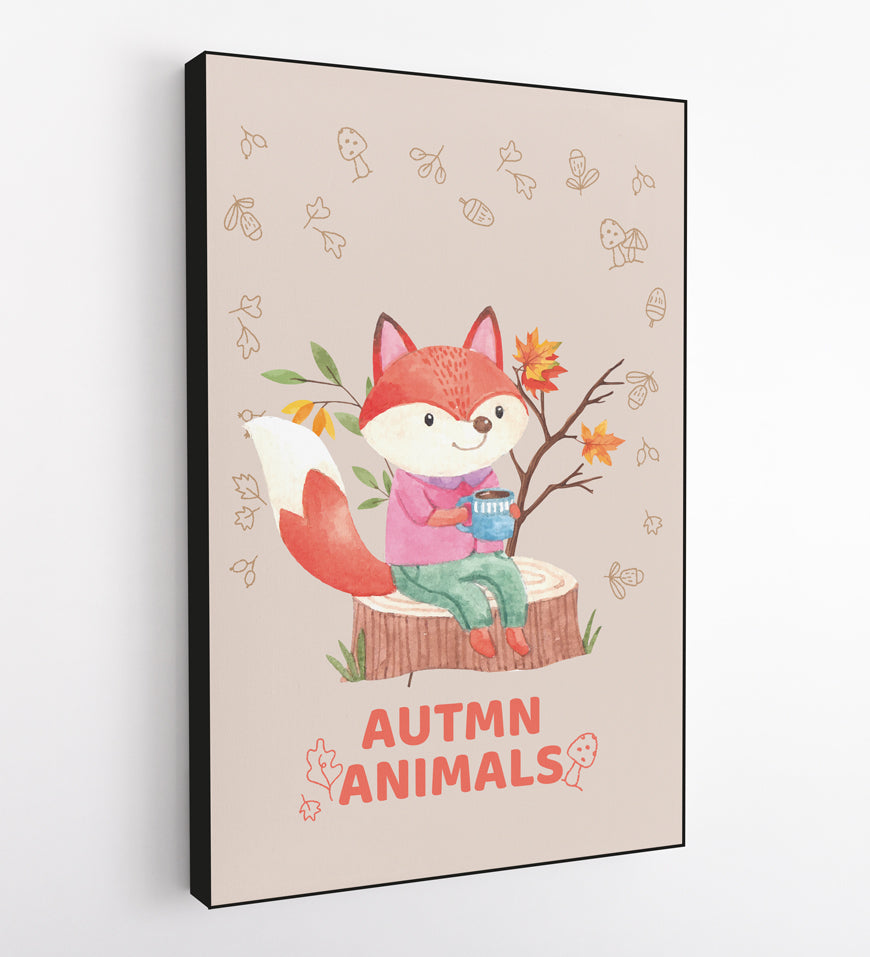 Autmn Animals Fox Kids Art